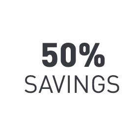 Minimaal 50% besparing t.o.v. TL-buis
