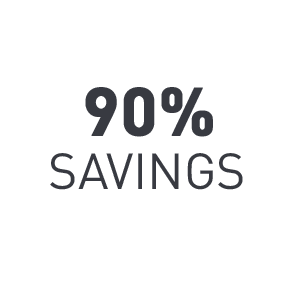 Besparing: 90% Besparing t.o.v. vergelijkbare gloeilamp
