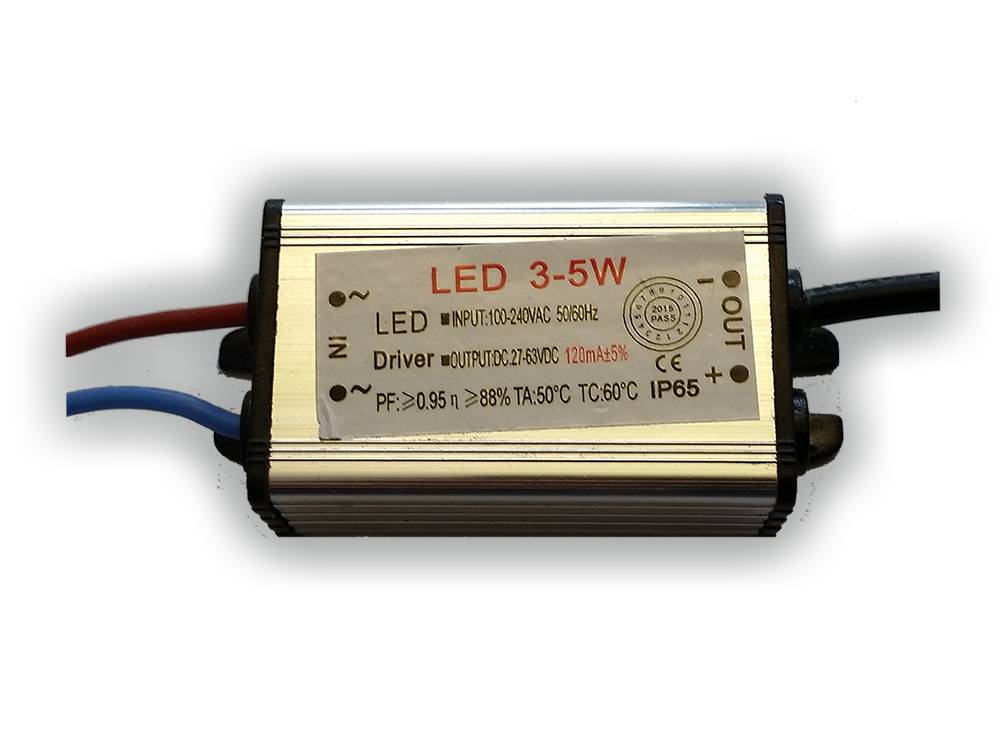 LED driver 120mA, 27-63V, 3 - 5 Watt

