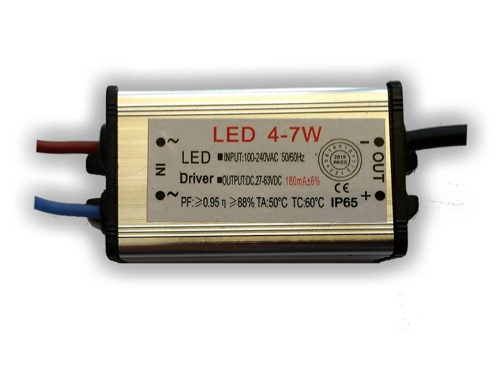 LED driver 180mA, 27-63V, 4 - 7 Watt