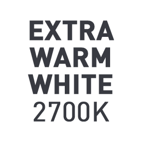 Lichtkleur: Extra warm wit 2.700 Kelvin